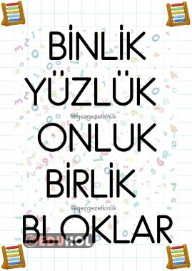 Binlik Yüzlük Onluk blok
