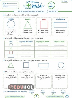 1. Sınıf Nesneler ve Geometrik şekiller