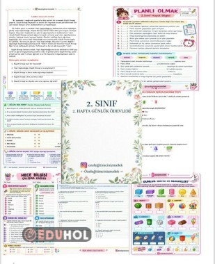 📚 2. SINIF 2. HAFTA GÜNLÜK ÖDEVLERİ ✏️ emek içerir