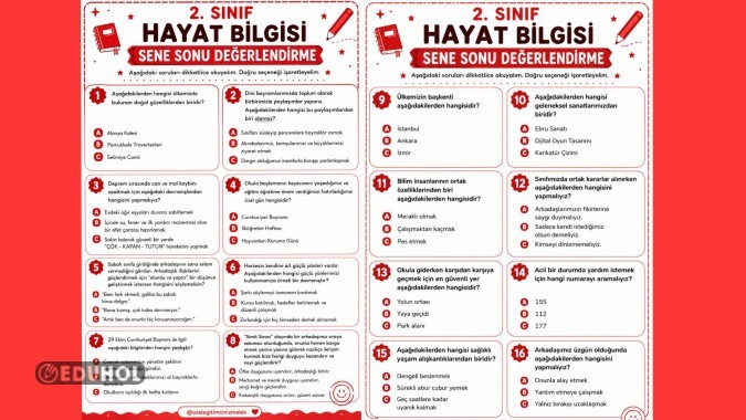 📚 2. SINIF HAYAT BİLGİSİ SENE SONU GENEL DEĞERLENDİRME