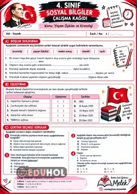 📚 4. SINIF SOSYAL BİLGİLER – YAŞAM ÖYKÜM VE KRONOLOJİ