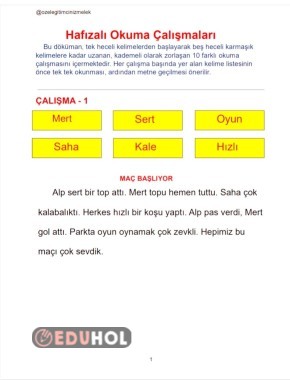 Hafızalı Okuma Çalışmaları(çok emek verdim takipleri beklerim ❤)