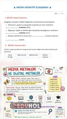 Medya Metinleri ve Dijital Metinler – İnteraktif Defter Notu / Çalışma Kağıdı