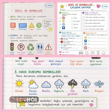 🌟 ŞEKİL VE SEMBOLLER DFTER NOTU VE ÇALIŞMA SAYFASI 🌟