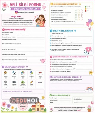Veli Bilgi Formu | Çocuğumu Tanıyalım 🌈💗