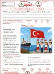 2. SINIF TÜRKÇE 19 MAYIS  ŞİİR TEMALI ÇALIŞMA KAĞIDI