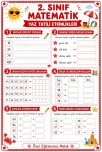 2 SINIF MATEMATİK YAZ TATİLİ ETKİNLİKLERİ