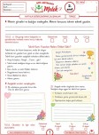 2.SINIF TÜRKÇE TEBRİK KARTI