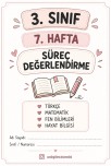3 SINIF 7 HAFTA SÜREÇ DEĞERLENDİRME