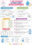 3 sınıf  Matematik  Sıvı ölçme Çalışma Kağıdı