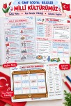 4. SINIF SOSYAL BİLGİLER MİLLÎ KÜLTÜRÜMÜZ DEFTER NOTU VE ÇALIŞMA SAYFASI