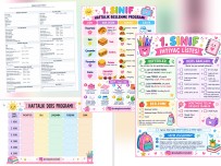 öğrenci tanıma formu, beslenme ihtiyaç listesi, sınıf ihtiyaç listesi ve ders programı