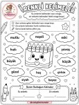 ✨ Renkli Kelimeler: Eş Anlamlı ve Zıt Anlamlı Boyama Etkinliği ✨