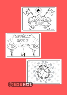 23 NİSAN BOYAMA SAYFALARI