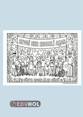 ENGELLİLER GÜNÜ BOYAMA SAYFASI