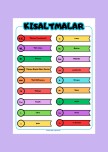 KISALTMALAR PANO