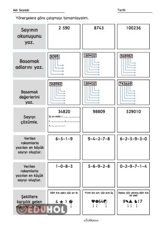 4.Sınıf Matematik Etkinlik 1... · Eduhol - Etkinlik İndir Oyun Oyna ...