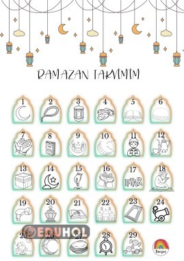 Ramazan Takvimi Boyama