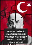 12 Mart İstiklâl Marşı'nın kabulü Mehmet Akif ERSOY Yap-boz (Renkli-siyah beyaz)