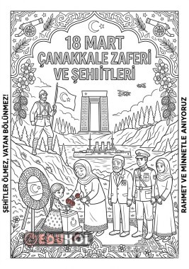 18 Mart Çanakkale Zaferi ve Şehitleri İçin Boyama Etkinliği!