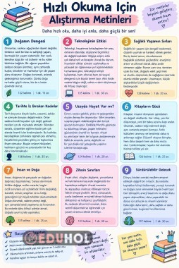Hızlı Okuma İçin Alışturmalar!