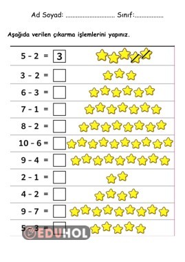 1. Sınıf Görsellerle Çıkarma İşlemi