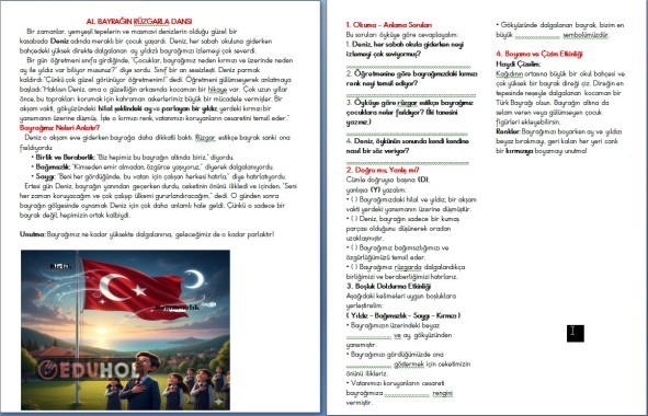 BAYRAĞIMIZ OKUMA ANLAMA METNİ