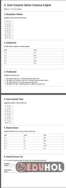 Çarpma işlemi etkinlikleri