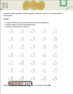 Eldeli çarpma işlemi