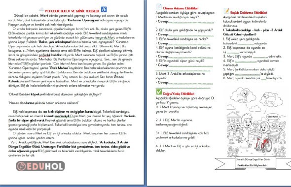 Engelliler Haftası okuma Anlama metni