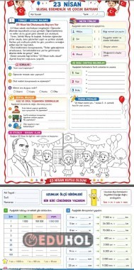 TÜRKÇE MATEMATİK SOSYAL BİLGİLER MATEMATİK GÜNLÜK ÇALIŞMA KAĞIDI