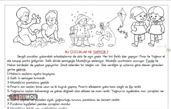 Yönergeli Okuma Anlama · Eduhol - Etkinlik İndir Oyun Oyna Test Çöz ...