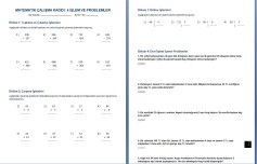 Matematik çalışma kağıdı
