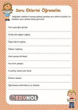 Soru Eklerini Öğrenelim