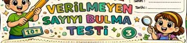 1. Sınıf Matematik Verilmeyen Sayıyı Bulma Testi