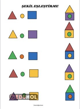 Renkli şekil eşleştirme