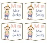 M sesi mısır üzerine yapıştırmalık etiketler