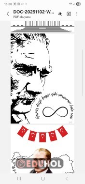 10 Kasım Atatürk ü Anma haftası sulu boya çalışması