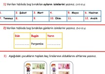 1.sınıf MATEMATİK dersi değerlendirmesi