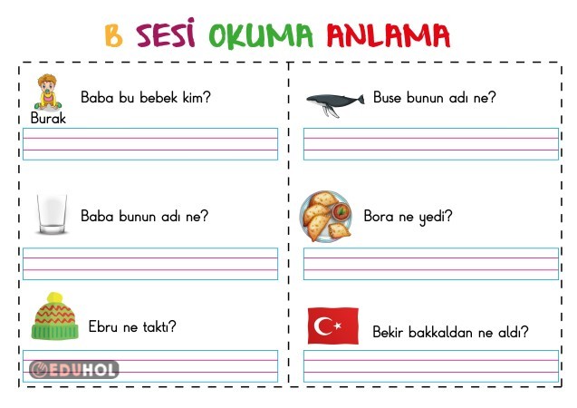 B Sesi Okuma Anlama · Eduhol - Etkinlik İndir Oyun Oyna Test Çöz Video İzle