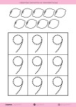 9 Rakamı Çizgi Çalışması (16 sayfa) -kolay