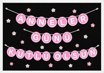 Anneler Günü Pano Yazı Harfleri - Anneler Günü Kutlu Olsun