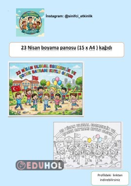 23 Nisan 15 x A4 Hazır pano