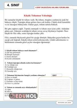 4 sınıf okuduğunu anlama yorumlama-1