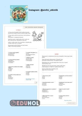 23 Nisan ile ilgili okuduğunu anlama yorumlama etkinliği test