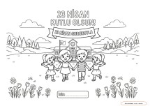 23 Nisan boyama kağıdı (destek için takip edebilirsiniz:)