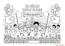 23 Nisan boyama kağıdı (destek için takip edebilirsiniz:)