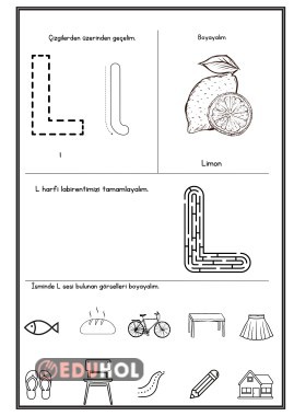 L Sesi Çalışma Sayfası · Eduhol - Etkinlik İndir Oyun Oyna Test Çöz ...