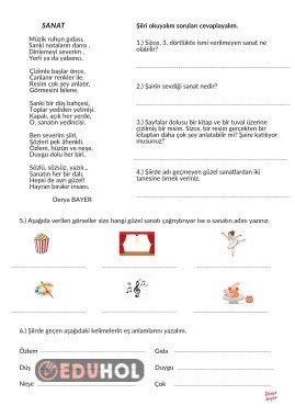 Okuduğunu anlama ( SANAT şiiri)