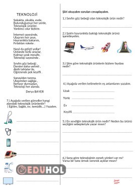 Okuduğunu anlama ( Teknoloji şiir)